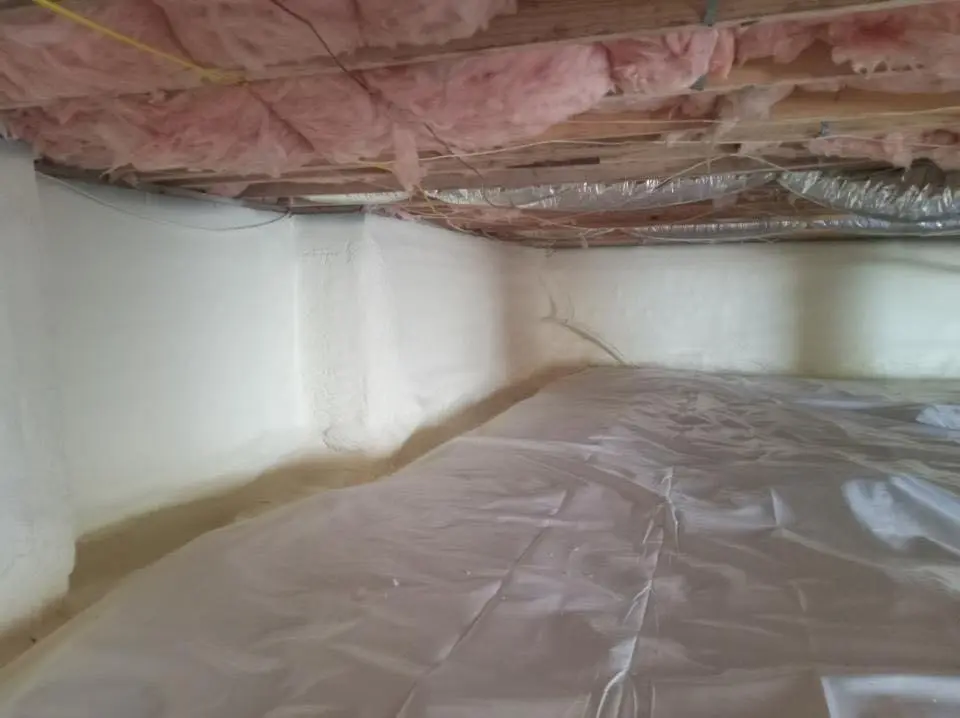 Crawl space encapsulation with closed-cell spray foam for Spray Foam Roofing in San Angelo